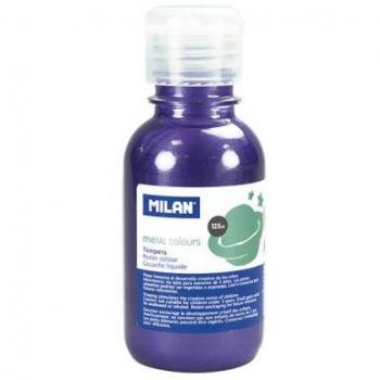 Tempera Metalizada de 125ml en Color Lila con Tapa Dosificadora