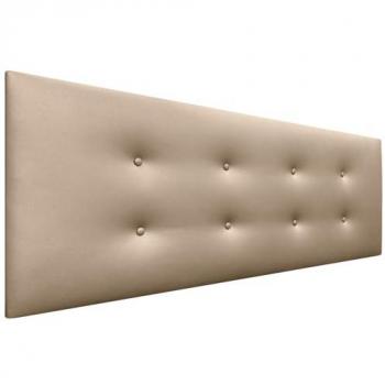 Cabecero Tapizado de Polipiel Aqualine con 2 Hileras de Botones en Champán - 135x50cm (Camas 120/135/140)