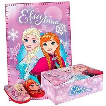 Caja Metálica con Manta y Zapatillas Frozen