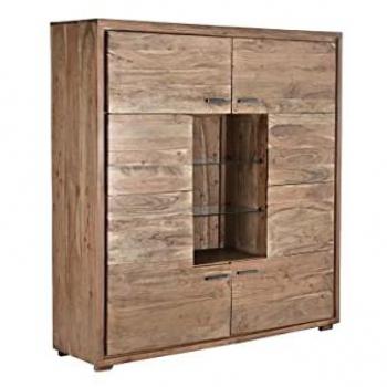 Armario DKD Home Decor 145 x 40 x 153 cm Cristal Marrón Acacia