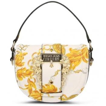 Versace Jeans Couture White Saffiano Chain Handbag - One Size