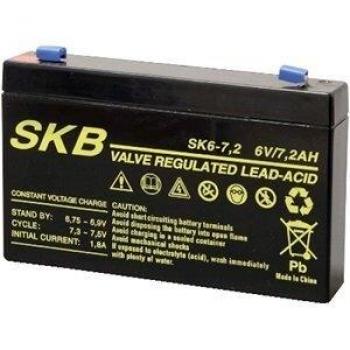 6V 7.2Ah Lead Acid Battery - SKB SK6-7.2