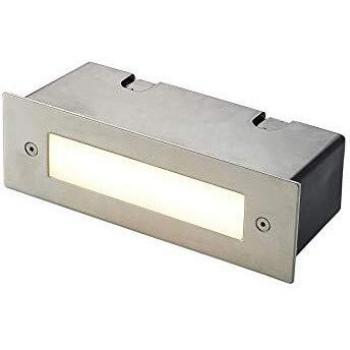 Aplique LED empotrado Roni, acero inoxidable, 19.5 cm
