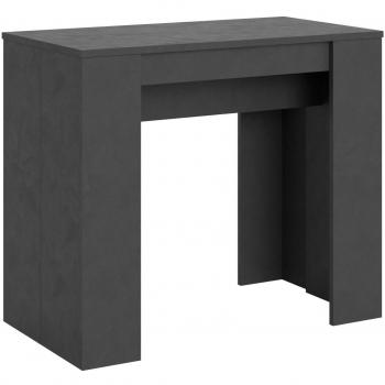 Consola extensible 90x48/204 cm efecto madera antracita espatulado