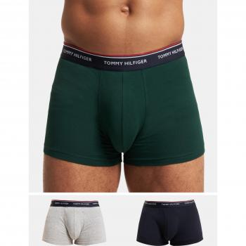 Bóxer Tommy Hilfiger Premium 3 unidades Algodón Elástico Multicolor (Verde/Grey Htr/Des Sky) - S