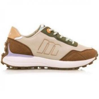 Zapatillas Mustang Zinc para Mujer en Beige con Cierre de Cordones y Puntera Redonda con Suela Gruesa
