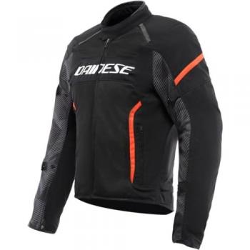 Dainese Chaqueta Air Frame 3 Tex Negra y Roja, textil de motocicleta, talla 58