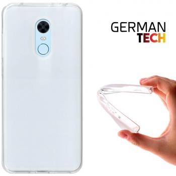 Funda Gel para Xiaomi Redmi 5 Plus, Carcasa TPU Flexible fabricada con la mejor Silicona, protege y se adapta a la perfección a tu Smartphone y con nuestro exclusivo diseño German Tech® - Transparente Mate