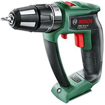 Bosch Taladro atornillador de percusión a batería PSB 18 LI-2 Ergonomic en caja de cartón