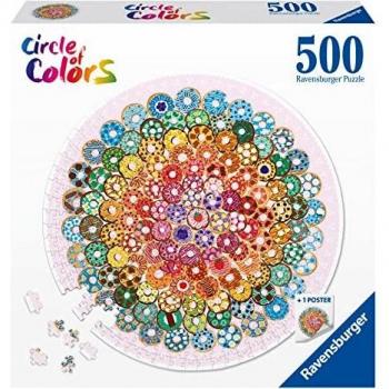 Puzzle Circular Ravensburger - Donuts Coloridos de 500 Piezas