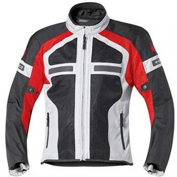 Held Chaqueta de motorista con protectores Tropic II, chaqueta textil gris/rojo, XXL, para hombre, Tourer, todo el año