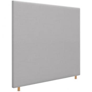 Cabecero Tapizado de Lino Natural Liso hasta el Suelo 150x120cm con 8cm de Grosor - Gris Claro