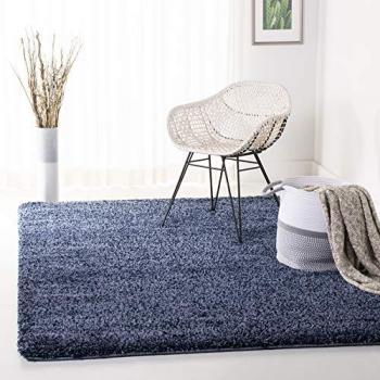 Safavieh Navy Blue Shag Area Rug 4' x 4' Square