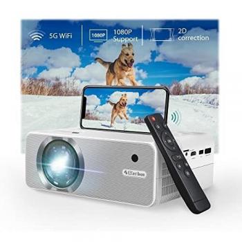 Proyector WiFi EZCast Beam V3 de 5 GHz para Android y iPhone | Soporte 1080P, 10600 lúmenes, Compatible con Consolas como PS4, PS5, 5Fire TV Stick, Roku, HDMI, USB, actualización OTA