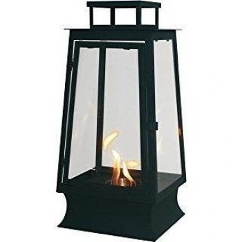 PURLINE Mystic Biochimenea Farol con Vidrio Templado para Uso Interior y Exterior