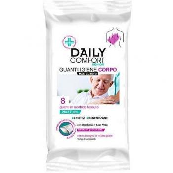 DITEFAR DAILY COMPORT SENIOR GUANTES DE HIGIENE CORPORAL 8 UNIDADES 26CM X 17CM