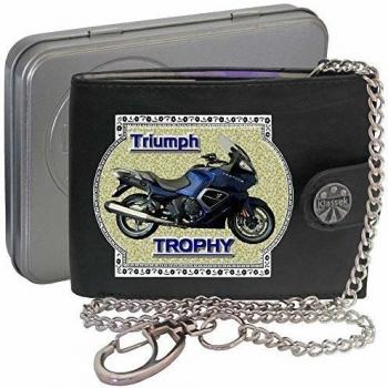 TRIUMPH TROPHY 1215 Klassek Billetera Cartera para hombre y la cadena Motocicleta Accesorio Regalo