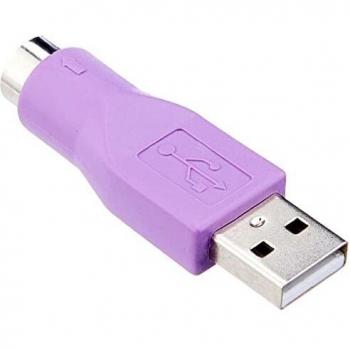 StarTech.com GC46MFKEY - Adaptador Conversor PS/2 MiniDIN a USB para Teclado - PS/2 Hembra - USB A Macho, morado