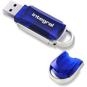 Integral INFD128GBCOU 128GB USB Memory 2.0 Flash Drive Courier Blue