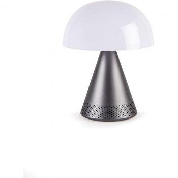 Lámpara Audio LED 7 colores Lexon Gun Metal MIMA L Gris