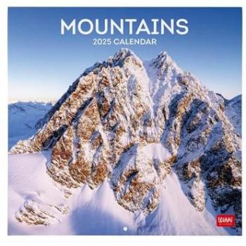 Calendario de Pared 2025 Mountains Legami - Calendario grande 30 x 29 cm, mes vista, 12 meses, planificador anual, espacio para notas, multilingüe (6 idiomas), signos del zodiaco y