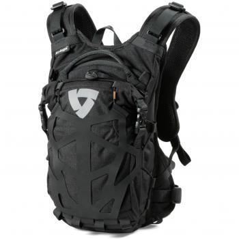 Mochila para moto Rev'it! Arid 9L H2O Negra, impermeable, capacidad de 9 litros, diseño ergonómico, sistema de sujeción ajustable, reflectores para mayor visibilidad y compartimentos