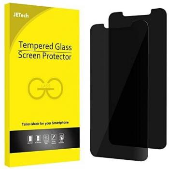 JETech Protector de Pantalla Compatible con iPhone 12/12 Pro 6,1 Pulgadas, Cristal Vidrio Templado, Anti-Spy, 2 Unidades