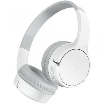Auriculares Inalámbricos Belkin SoundForm Mini para Niños - Bluetooth, On-Ear, con Micrófono, Color Blanco