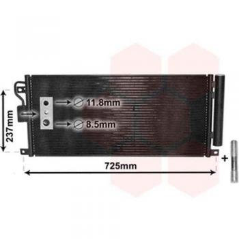 Condensador de Aire Acondicionado Van Wezel 37005638 con Bote para Chevrolet Trax desde 2013, versión 1.7 CDTI