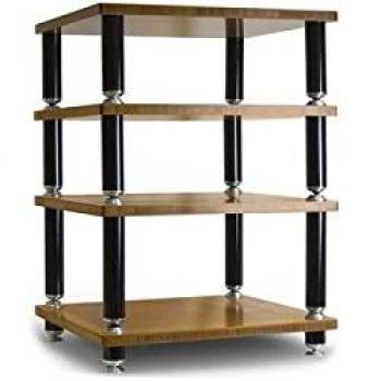 Mueble Hi-Fi Modular Norstone Stabbl de Bambú y Negro con 4 Baldas para Audiophile