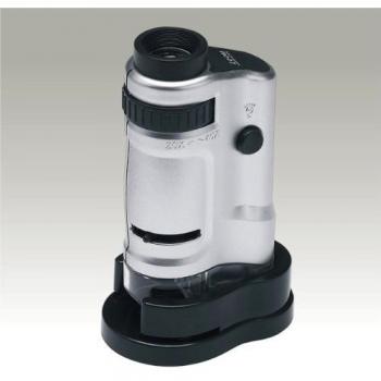 Goldiflora Optics MG 10081 - 8 - /Estudiantes de microscopio de plástico - 20 x - 40 x de aumentos con led bombilla - Incluye 1 x paño de microfibra - Accesorios gratuitos en cuadro de valor de 11,95 Euro