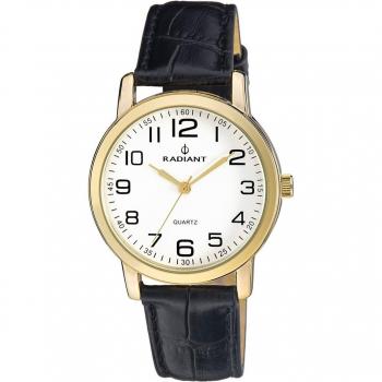 Radiant - Reloj de hombre Grand RA281603 con correa de piel sintética negra y elegante diseño.