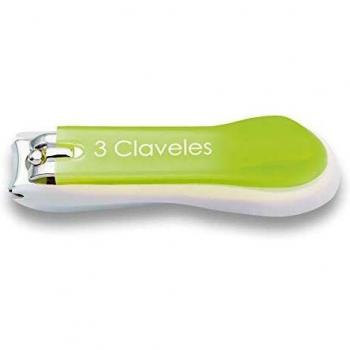 3 Claveles Cortaúñas con Depósito Recogeuñas Verde 8cm