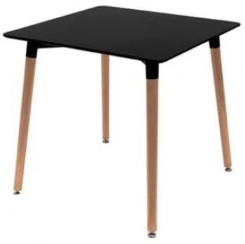 Mesa de Comedor Tower Cuadrada 80 cm - Color Negro, Ideal para Tu Hogar