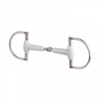 BERIS D-Ring Gebiss mit Olivenkopfstange, einfach gebrochen, 13.5 cm, medium
