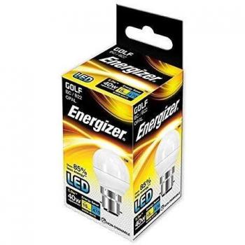 Energizer BC pelota de golf B22 6 W bombilla LED, 40 W de repuesto tradicional, 470 Lumens - luz blanca cálida, B22d