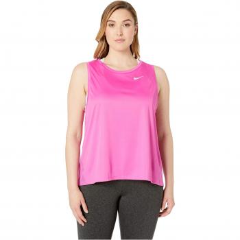 Nike W Nk Miler Tank Plus Camiseta, Mujer, Active Fuchsia/Reflective silv, 58/60