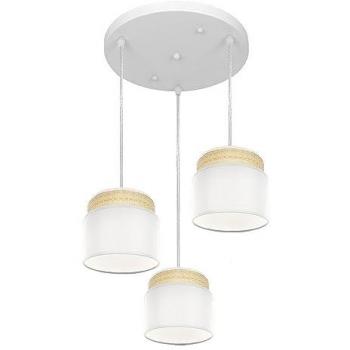 Plafón Regulable Kandy 3 Luces Natural/Blanco 39x39 cm