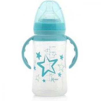 KIOKIDS Biberón con Asas Azul 240ml
