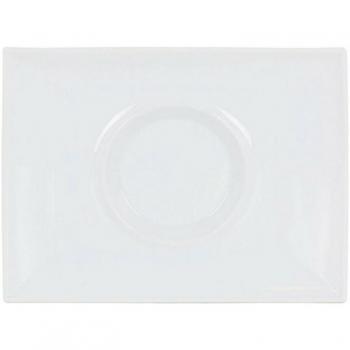 Plato Llano Gourmet de Porcelana Blanco para Presentaciones Exquisitas (29,5 x 22 x 3 cm)