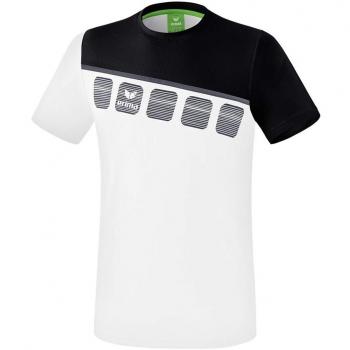 Erima GmbH 1081903 Camiseta, Unisex Adulto, Blanco/Negro/Gris Oscuro, S