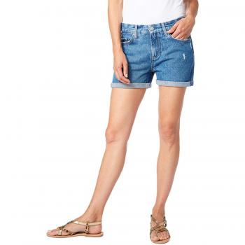 Pepe Jeans Short Marble Mid Denim Mujer 28 Azul