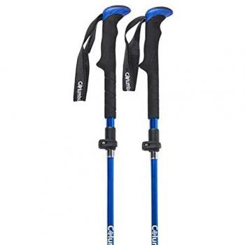 Bastones de trekking plegables de aluminio Columbus Outdoor TRA7075 azul y blanco (par)