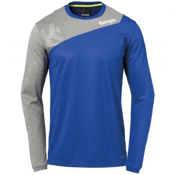 Kempa Core 2.0 Longsleeve Camiseta M/L De Entrenamiento De Balonmano, Hombre, Azul Royal/Gris Oscuro me, S