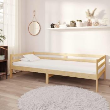 Sofá cama con colchón 90x200 cm de madera maciza de pino