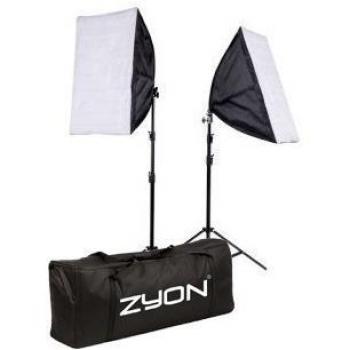 2 x Kit de iluminación 50x70cm softbox estudio de la foto caja de luz continua establece las bombillas de la lámpara 5500K 85W x2 fotografía 50 x 70 cm softboxes Euro conector
