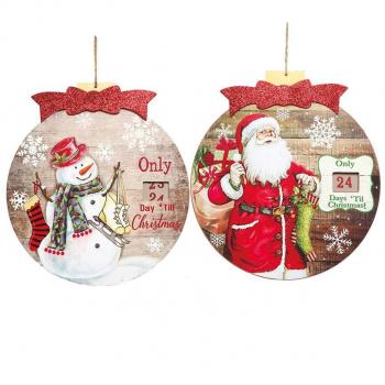 Calendario de Adviento Decorado de Madera 29 cm