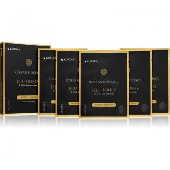 KORIKA Korean Heritage Cleansing Face Sheet Masks - Set of 5 for Perfect Skin Cleansing