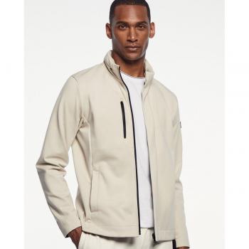 Hackett Commuter Beige Zip-Up Sports Jacket for Men HM581177