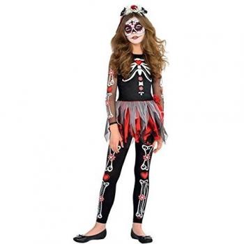 Nueva Amscan – adolescentes Halloween Miedo to the Hueso Niña Esqueleto Disfraz infantil de fiesta